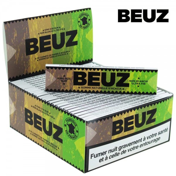 Carnet feuille Beuz Brown Slim King Size Box 50